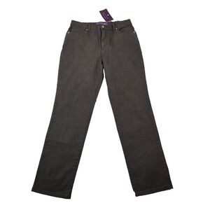 Gloria Vanderbilt Women's Jeans Brown Denim Amanda Stretch Tapered Leg Size 12